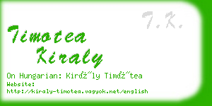 timotea kiraly business card
